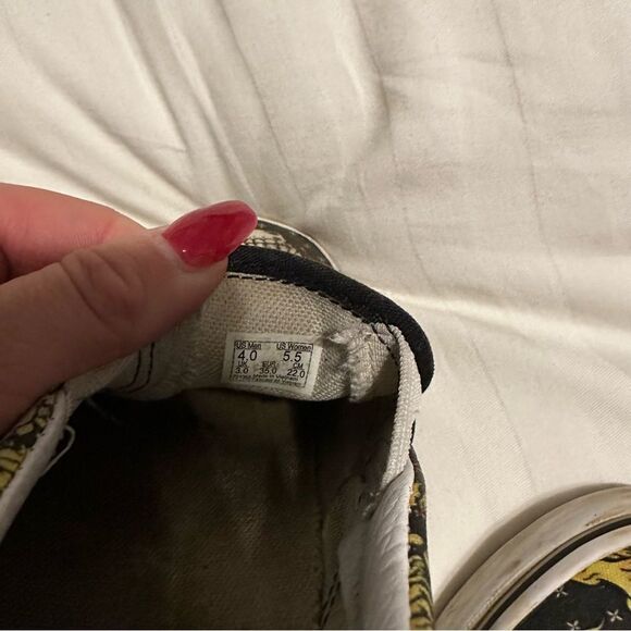 Rare Van Gogh sunflower and skull slip on vans - Picture 6 of 7